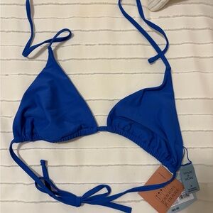 Shade & Shore Vibrant Blue Triangle Bikini Top- brand new